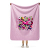 Breast Cancer Wear Pink Sherpa Blanket - JohnVsGBM50″×60″