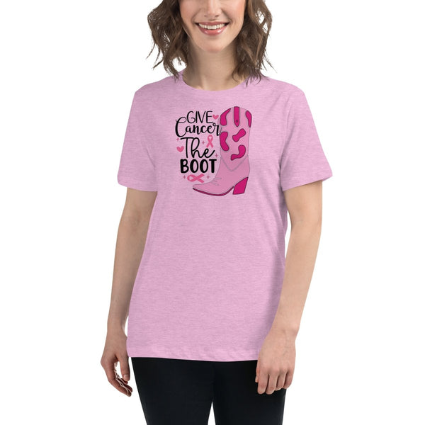 Breast Cancer Women's Boot Tee - JohnVsGBMHeather Prism LilacS