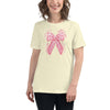 Breast Cancer Women's Bow Tee - JohnVsGBMCitronS