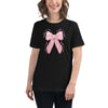 Breast Cancer Women's Bow Tee - JohnVsGBMBlackS