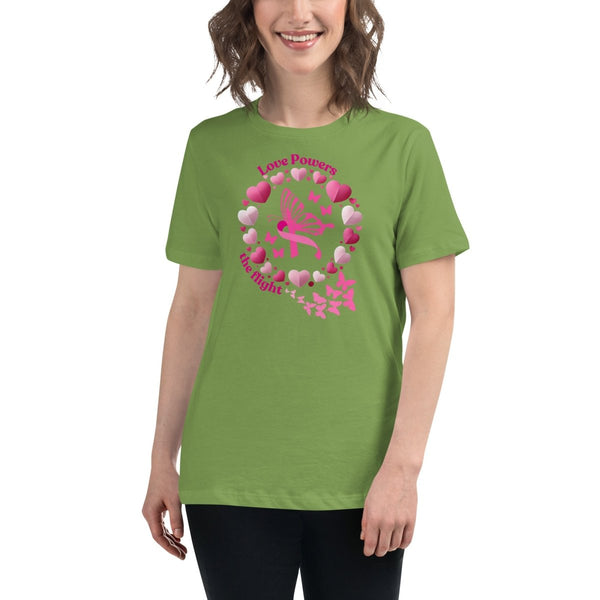 Breast Cancer Women's Butterfly Love Tee - JohnVsGBMLeafS