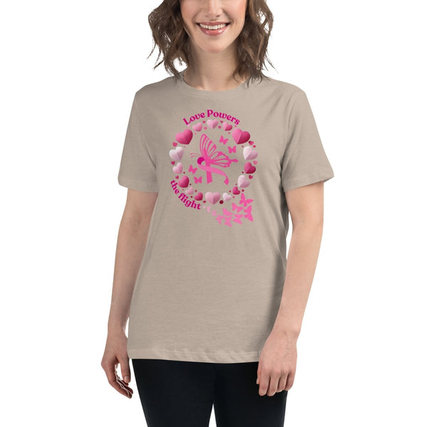 Breast Cancer Women's Butterfly Love Tee - JohnVsGBMHeather StoneS