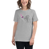 Breast Cancer Women's Butterfly Tee - JohnVsGBMAthletic HeatherS