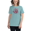 Breast Cancer Women's Cure Love Tee - JohnVsGBMHeather Blue LagoonS