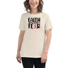 Breast Cancer Women's Faith Fear Tee - JohnVsGBMHeather Prism NaturalS