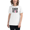 Breast Cancer Women's Faith Fear Tee - JohnVsGBMWhiteS