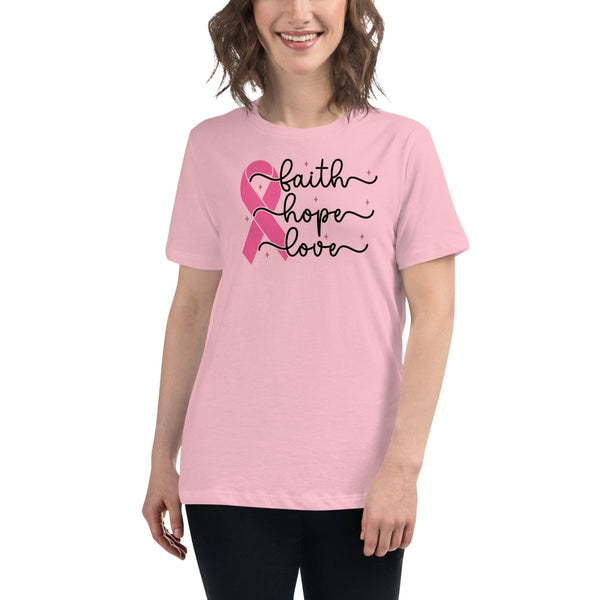 Breast Cancer Women's Faith Tee - JohnVsGBMPinkS