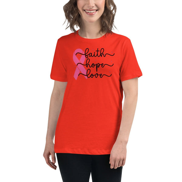 Breast Cancer Women's Faith Tee - JohnVsGBMPoppyS