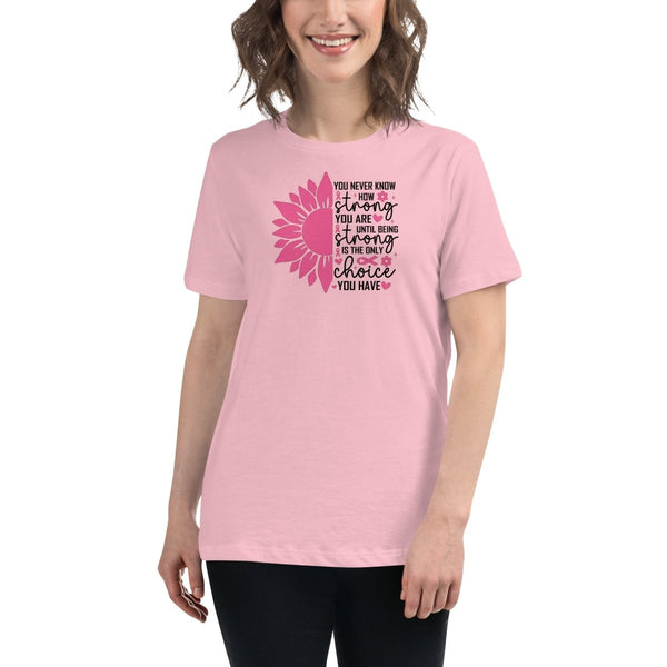 Breast Cancer Women's Flower Tee - JohnVsGBMPinkS