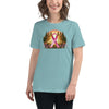 Breast Cancer Women's Forest Flower Tee - JohnVsGBMHeather Blue LagoonS