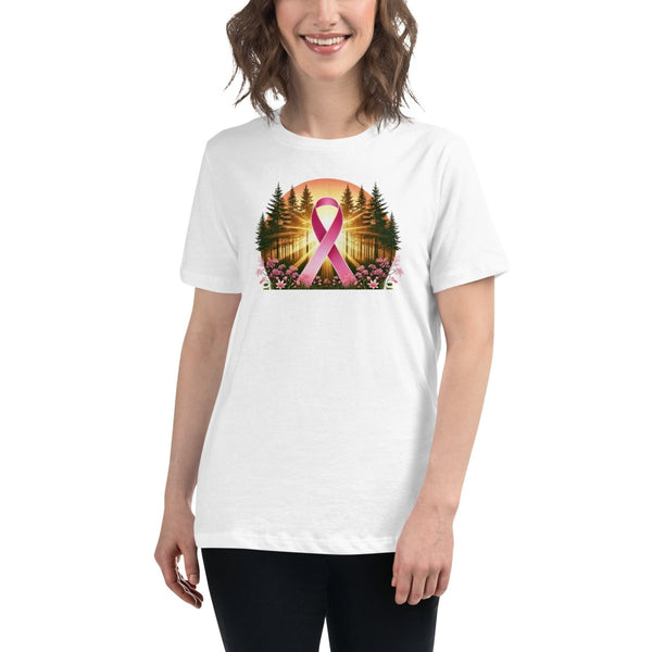 Breast Cancer Women's Forest Flower Tee - JohnVsGBMWhiteS