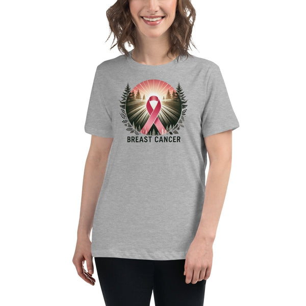 Breast Cancer Women's Forest Tee - JohnVsGBMAthletic HeatherS