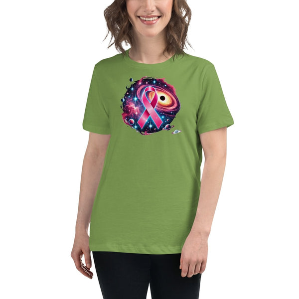 Breast Cancer Women's Galaxy Tee - JohnVsGBMLeafS