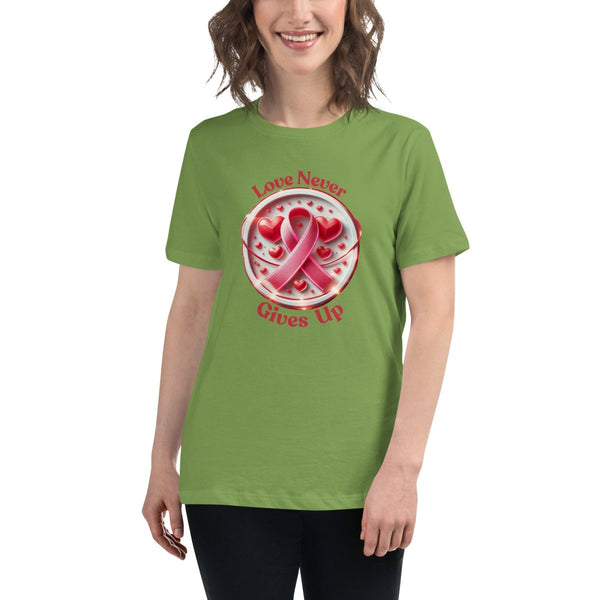 Breast Cancer Women's Love Tee - JohnVsGBMLeafS