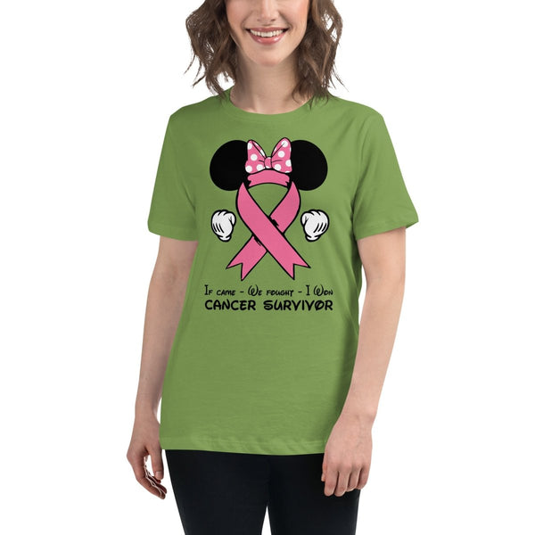 Breast Cancer Women's Mouse Dot Tee - JohnVsGBMLeafS