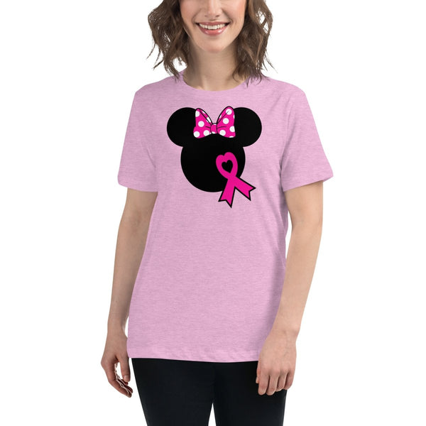 Breast Cancer Women's Mouse Dot Tee - JohnVsGBMHeather Prism LilacS