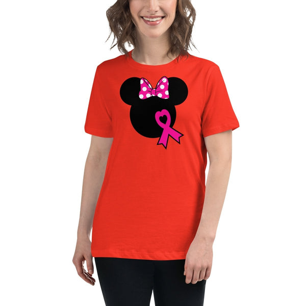 Breast Cancer Women's Mouse Dot Tee - JohnVsGBMPoppyS