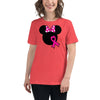 Breast Cancer Women's Mouse Dot Tee - JohnVsGBMHeather RedS