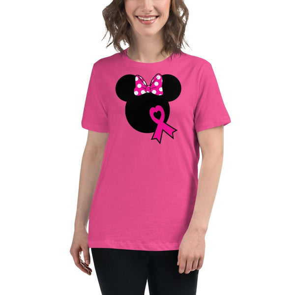 Breast Cancer Women's Mouse Dot Tee - JohnVsGBMBerryS