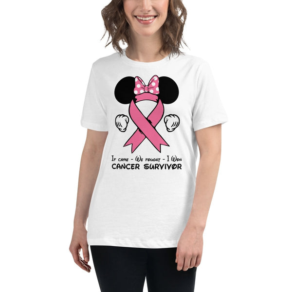 Breast Cancer Women's Mouse Dot Tee - JohnVsGBMWhiteS