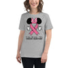 Breast Cancer Women's Mouse Dot Tee - JohnVsGBMAthletic HeatherS