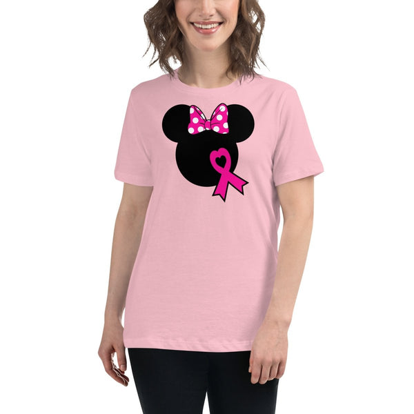 Breast Cancer Women's Mouse Dot Tee - JohnVsGBMPinkS