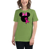 Breast Cancer Women's Mouse Dot Tee - JohnVsGBMLeafS