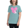 Breast Cancer Women's Mouse L Pink Tee - JohnVsGBMHeather Blue LagoonS