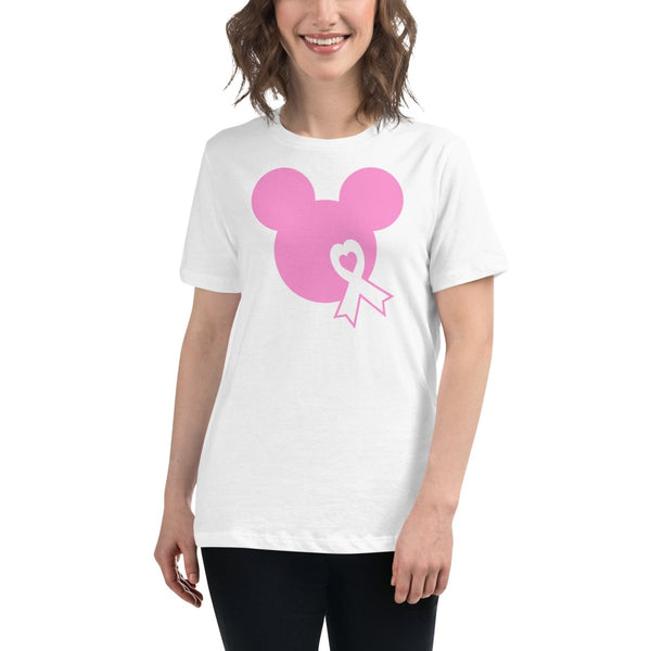 Breast Cancer Women's Mouse L Pink Tee - JohnVsGBMWhiteS