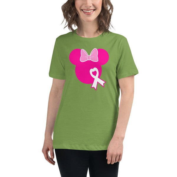 Breast Cancer Women's Mouse Solid Tee - JohnVsGBMLeafS