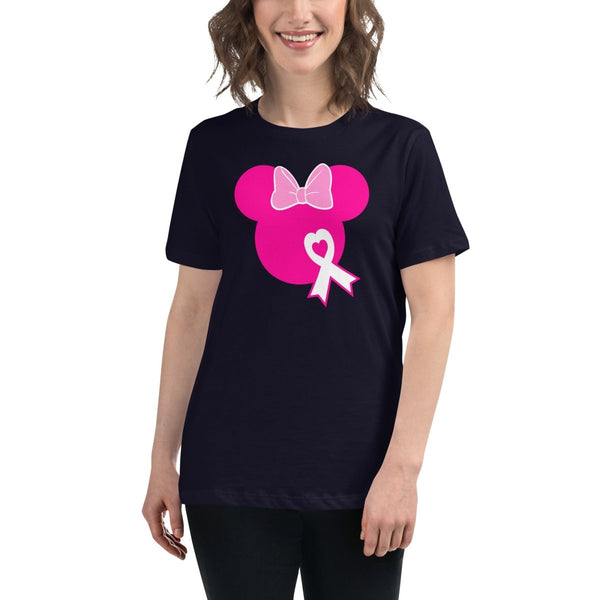 Breast Cancer Women's Mouse Solid Tee - JohnVsGBMNavyS