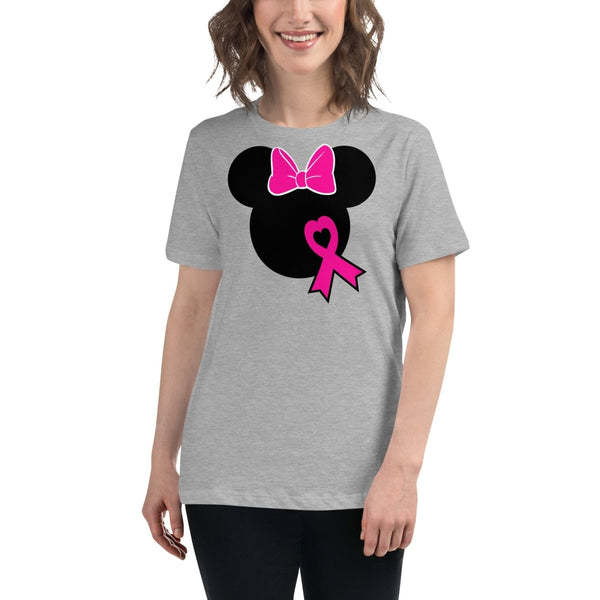 Breast Cancer Women's Mouse Solid Tee - JohnVsGBMAthletic HeatherS