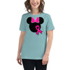 Breast Cancer Women's Mouse Solid Tee - JohnVsGBMHeather Blue LagoonS