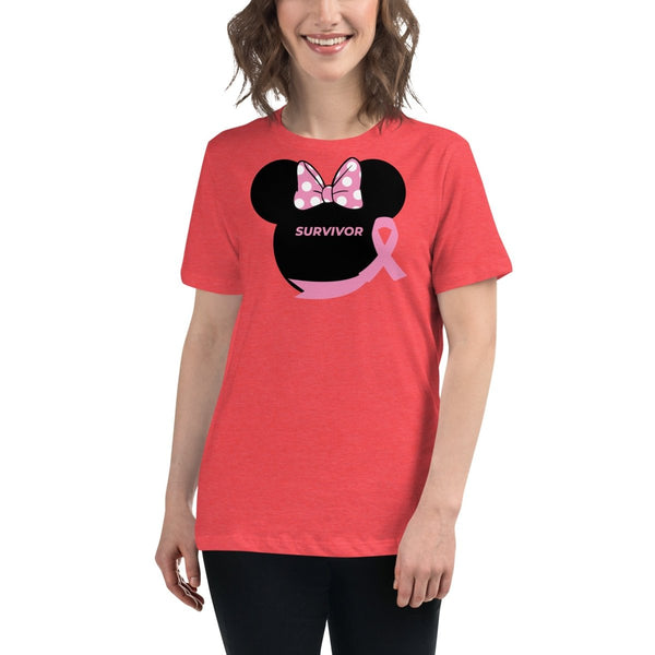 Breast Cancer Women's Mouse Survivor Tee - JohnVsGBMHeather RedS