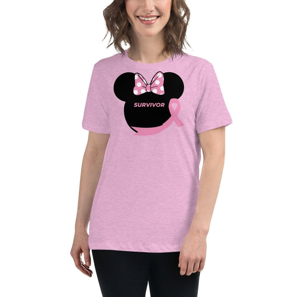 Breast Cancer Women's Mouse Survivor Tee - JohnVsGBMHeather Prism LilacS