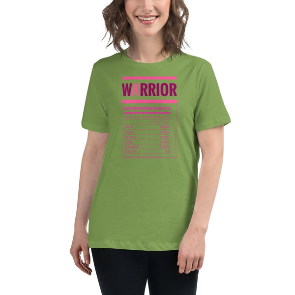 Breast Cancer Women's Nutritional Facts Tee - JohnVsGBMLeafS