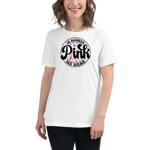 Breast Cancer Women's October Tee - JohnVsGBMWhiteS