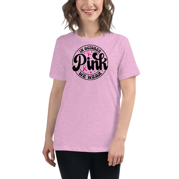 Breast Cancer Women's October Tee - JohnVsGBMHeather Prism LilacS