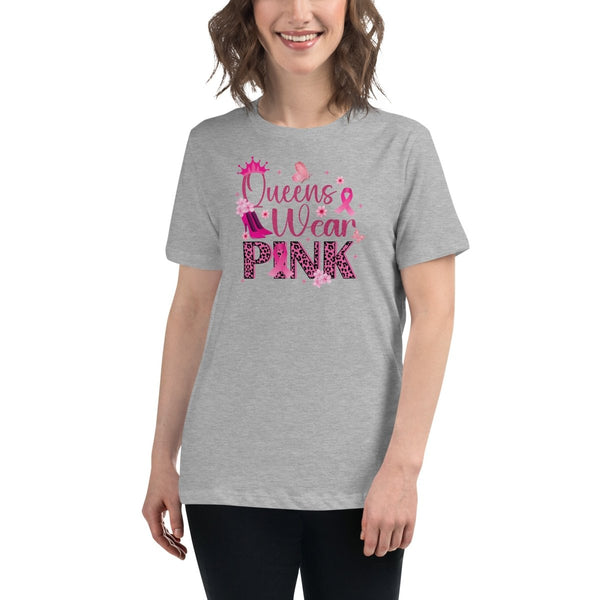 Breast Cancer Women's Queen Tee - JohnVsGBMAthletic HeatherS