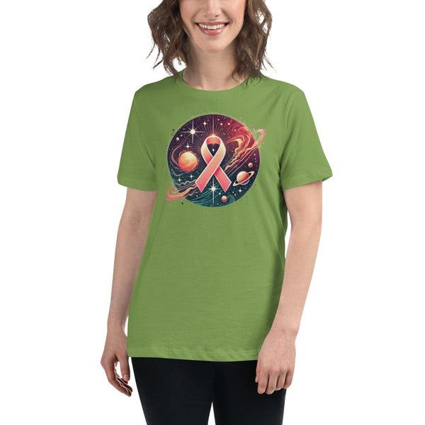 Breast Cancer Women's Rings Galaxy Tee - JohnVsGBMLeafS