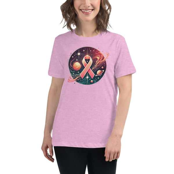 Breast Cancer Women's Rings Galaxy Tee - JohnVsGBMHeather Prism LilacS