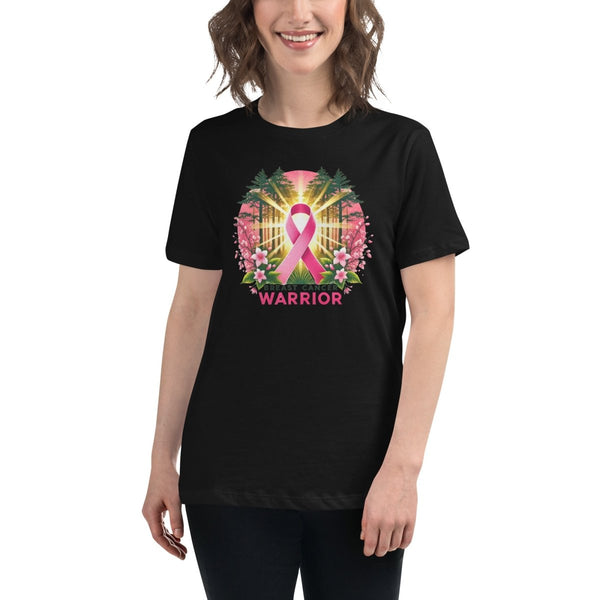 Breast Cancer Women's Warrior Forest Tee - JohnVsGBMBlackS