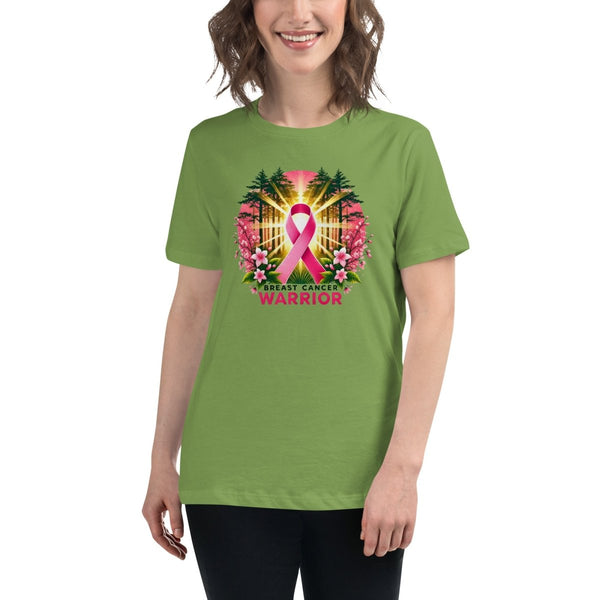 Breast Cancer Women's Warrior Forest Tee - JohnVsGBMLeafS