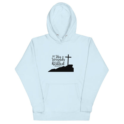 By His Wounds Hoodie - JohnVsGBMSky BlueS