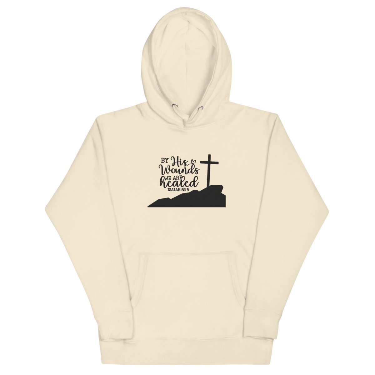 By His Wounds Hoodie (Hand Embroidered) - JohnVsGBMBoneS