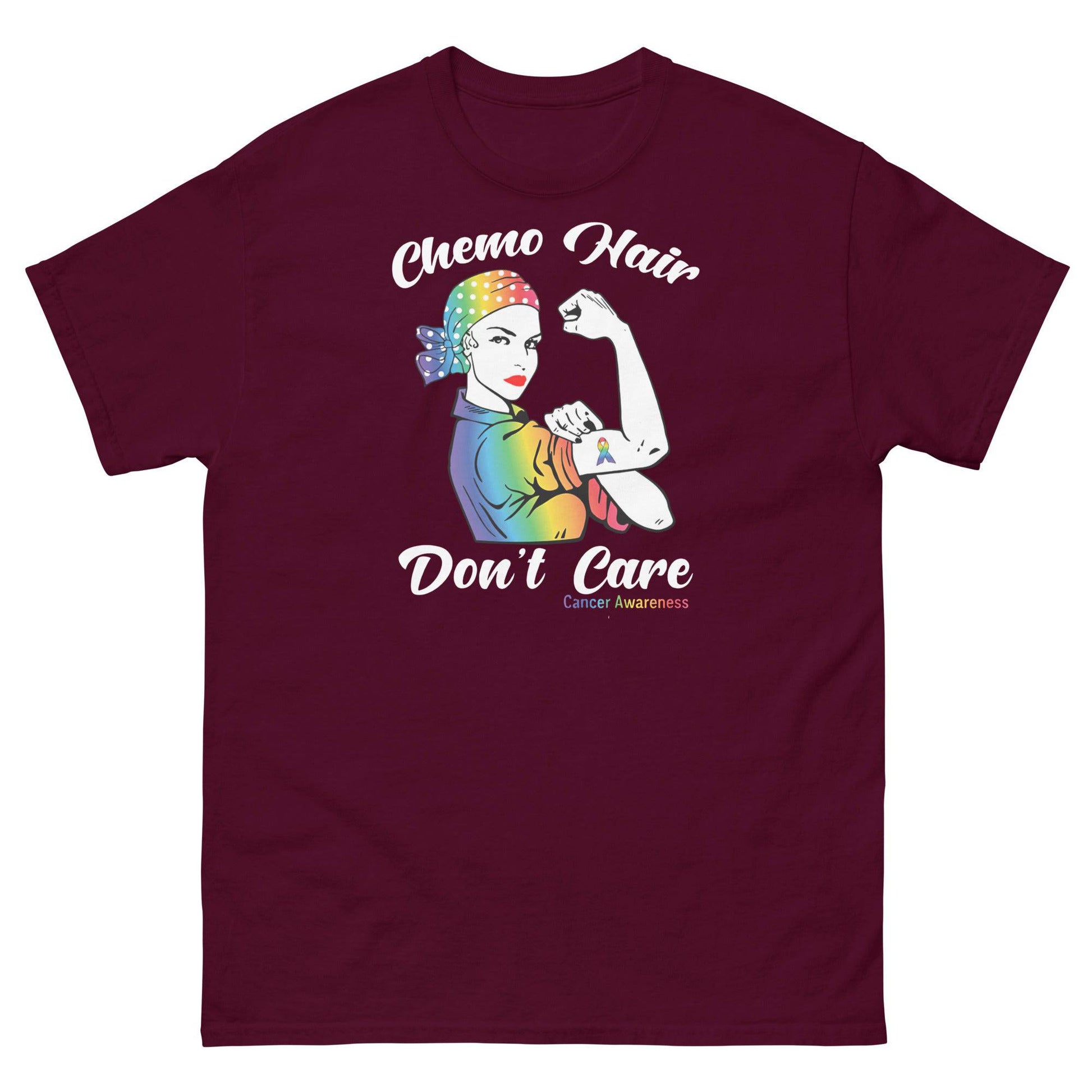 Cancer Awareness Chemo Hair Classic Tee - JohnVsGBMMaroonS