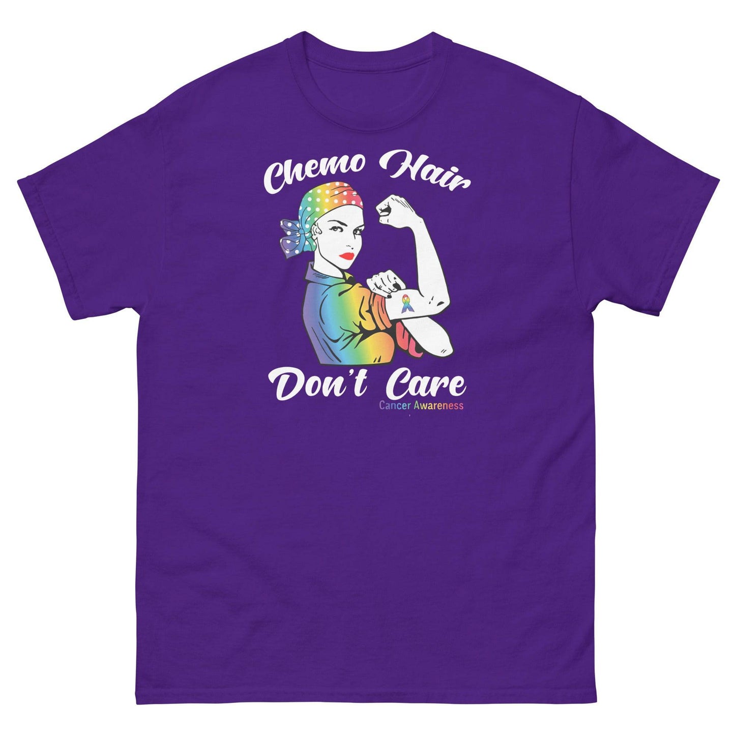 Cancer Awareness Chemo Hair Classic Tee - JohnVsGBMPurpleS