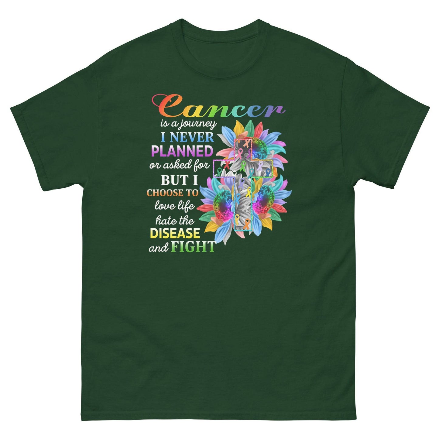 Cancer Awareness Classic Tee - JohnVsGBMForest GreenS