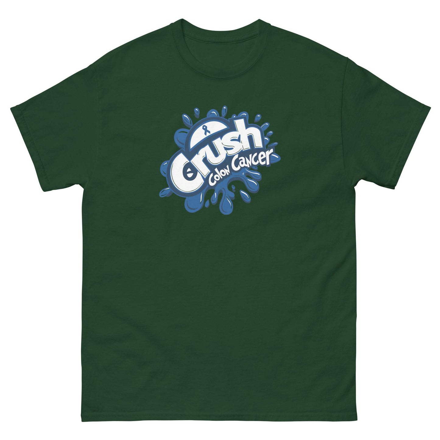 Cancer Awareness Colon Crush Classic Tee - JohnVsGBMForest GreenS