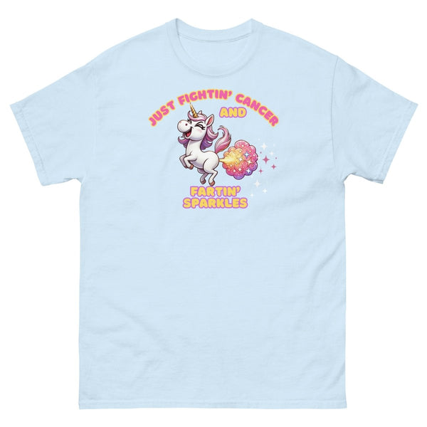 Cancer Awareness Fartin' Tee - JohnVsGBMLight BlueS